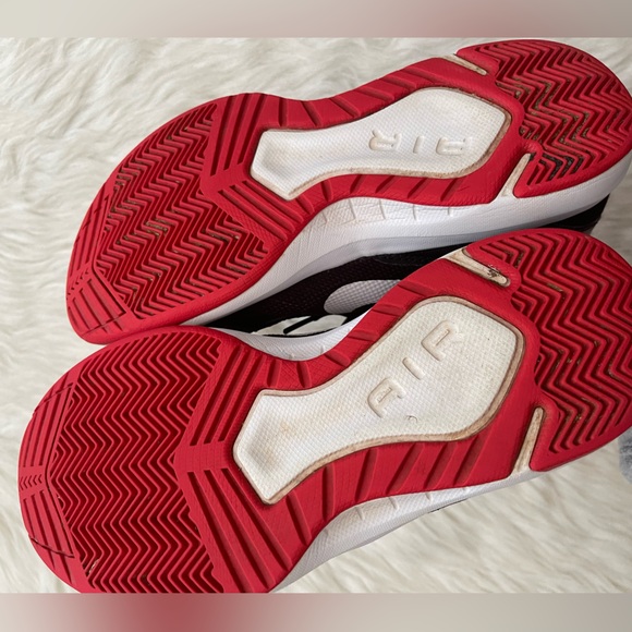 Nike air overplay 1x Black and Red high top basketball Sneakers men’s size 7.5 - Picture 5 of 10